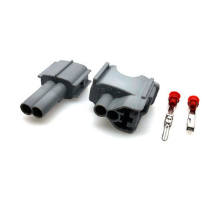 Conector de Inyector de Combustible 90980-11875 de 2 Posiciones, Plástico Gris, Macho y Hembra, para Toyota Honda Corolla - Product Image 1