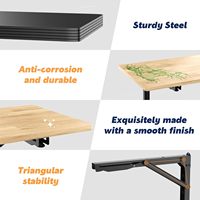 Établi pliant mural robuste Table de travail pliable moderne bureau pour cuisine Garage bureau prend en charge 550 lb pour outils