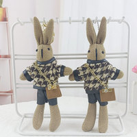 En gros, adorables petits lapins en peluche, pendentifs pour sacs, porte-clés de voiture, breloques et ornements suspendus