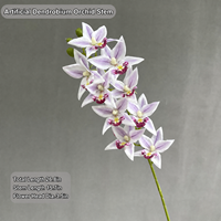 HGA Grosir Bunga Anggrek Buatan Korsase Phalaenopsis Palsu untuk Dekorasi Pesta dan Upacara Pengantin