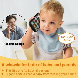 Jouet bilingue té<span class=keywords><strong>l</strong></span>éphone bébé té<span class=keywords><strong>l</strong></span>éphone avec sons et lumière, anglais/<span class=keywords><strong>espagnol</strong></span>, amusant apprentissage précoce enfants té<span class=keywords><strong>l</strong></span>éphone intelligent bébé jouets - Product Image 3