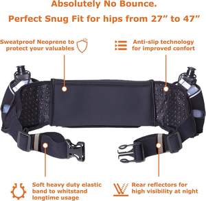Free Sample Nylon Neoprene Waterproof Hiking Sport Hydration <b>Running</b> Waist Belt Bag Fanny Pack Bumbag Water Bottle Holder - Product Image 5