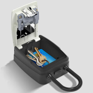 Boîte à clés murale en alliage d'aluminium Boîte à clés à bouton-poussoir Coffre-fort mural gris <span class=keywords><strong>Keysafe</strong></span> - Product Image 6