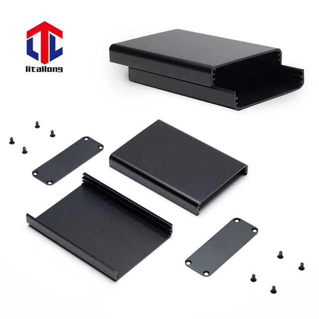 Custom cnc machining Extruded Aluminum Housing Pcb Instrument Electronic Project Box Enclosure