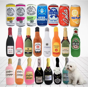 Giocattoli Ecologici per Cani, Resistenti ai Morsi, con Suono e Design Ispirato a Bottiglie di Birra, per la Pulizia dei Denti, Accessori per Animali Domestici - Product Image 2