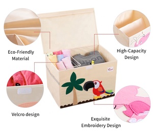 Cajas Organizadoras Grandes Impermeables <span class=keywords><strong>de</strong></span> Tela Oxford, Plegables, Apilables, Caja <span class=keywords><strong>de</strong></span> Almacenamiento <span class=keywords><strong>de</strong></span> Juguetes para Niños con Asas - Product Image 4