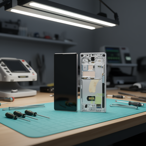 หน้าจอสัมผัส LCD สีเงินแท้พร้อมกรอบสำหรับ Samsung Galaxy S23 Ultra 5G S918 โทรศัพท์มือถือ - Product Image 3