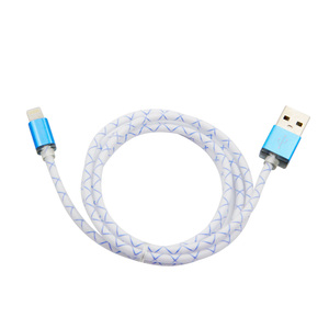 Fluorescent <b>USB</b> Charging <b>Cable</b> 2.1A With 8 Pin Connector For Data Sync And Fast <b>Charge</b> On Compatible Smartphones - Product Image 3