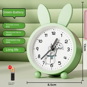 Học sinh mới phim hoạt hình tai thỏ kim loại dạ quang hoạt động đồng hồ báo thức hiện đại đơn giản phòng trang trí đồng hồ bàn - Product Image 6