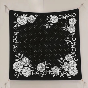 Nuevo Estilo 2024, Top Tubo con Cinturón y Pañuelo Cuadrado, Chal Grande de Seda para Playa y Verano, Protección Solar, 90cm, para Mujer - Product Image 3
