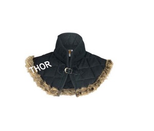 Capucha acolchada de algodón con armadura de hierro negro medieval con cuello Gorget estampado UV y disfraz de armado Coif - Product Image 1