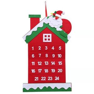 Árbol de Navidad de fieltro, artesanía educativa para niños DIY, calendario decorado con tela no tejida de Navidad - Product Image 2