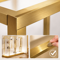 Présentoir de Luxe Tout-en-un pour Magasin de Vêtements, Personnalisation Complète du Magasin, Étagères en Acier Inoxydable Doré pour Vêtements Homme et Femme