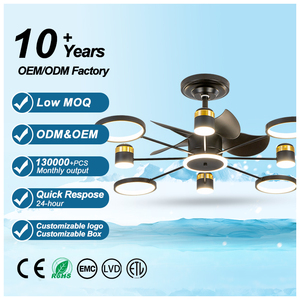 New Designer Black Gold 45-Inch Modern <b>Ceiling</b> Fan with <b>Remote</b> <b>Control</b> LED <b>Light</b> for Living Room <b>Ceiling</b> Fan Manufacturing - Product Image 1