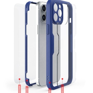 Film de protection d'écran PET 2 en 1 pour iPhone pour iPhone 13 13PRO MAX 13pro 13mini  Étui de téléphone protecteur complet à 360 degrés - Product Image 4