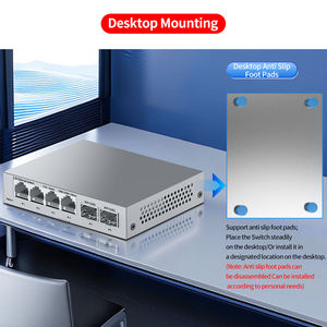 สวิตช์เครือข่าย6 GB พอร์ต2.5GB, พอร์ต RJ45 4x2.5G, สวิตช์อัปลิงค์อีเธอร์เน็ตแบบสล็อต2X10G สวิตช์แบบไม่มีการจัดการ - Product Image 4