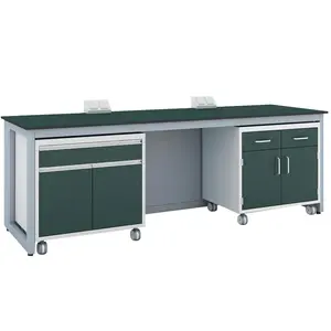 Physical Chemistry Laboratory Table Laboratory Furniture Work Bench With Cabinets And Socket