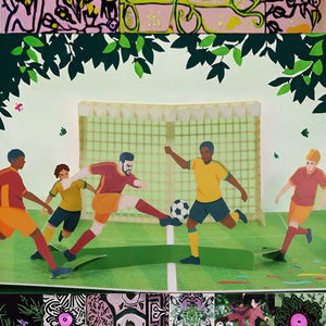 High Quality Chinese 3D Soccer Field &amp; Stadium Greeting Cards Colorful Origami Paper Crafts for Wedding <strong>Invitations</strong> - Product Image 4