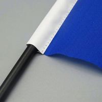 Drapeaux de négociation de bureau de France, mini-drapeaux nationaux décoratifs avec base en plastique, conception de logo personnalisé, imperméables, 14x21cm