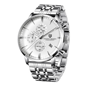 Reloj de Cuarzo para Hombre Berjani, Cronógrafo Analógico, Caja de Acero Inoxidable de 14 mm, Correa de Cuero, Resistente al Agua 30M - Product Image 5
