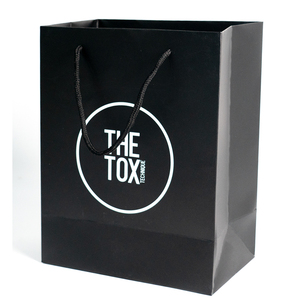 Bolsa de papel blanco personalizada, Asa de cuerda plana roja, embalaje, regalos, bolsas de envío personalizadas, su propio logotipo - Product Image 1