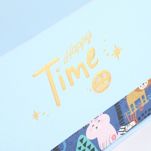 <b>Large</b> Capacity Kids Birthday Festival <b>Gift</b> <b>Box</b> - Creative Thickened Gold Foil Stamped Paper Printing Flip Case - Product Image 6