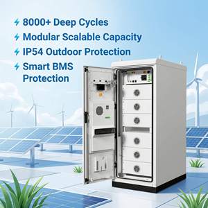 Gabinete de Almacenamiento de Energía Comercial KUNETIC de 50kW 100kW, Sistema BESS de 120kWh 240kWh con Enfriamiento por Aire, Estación de Carga para Vehículos Eléctricos - Product Image 1