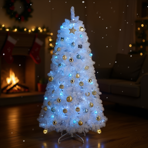 845 Ramas de PVC Blanco, Estructura de Árbol Colgante de 6 pies, 300 Luces LED de Color Frío, 8 Modos, Control Remoto, Navidad - Product Image 2