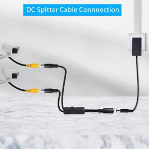 DC 5,5x2,1mm 1 Buchse zu 2 Stecker Ein/Aus-Schalter kabel, Y-Splitter-Adapter kabel, für Sicherheits-CCTV-Park kamera, LED-Streifen licht - Product Image 5