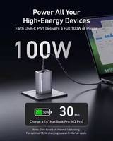 Pengisi Daya Anker Prime 100W 3 Port GaN USB C Pengisi Daya Dinding Lipat Ringkas untuk iPhone Seri Samsung