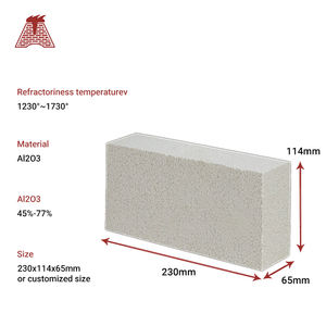 Neues Modell Kunden spezifischer Gehalt an hohem Aluminium oxid sorgt für überlegene Wärme isolierung Mullit-Isolier stein - Product Image 3
