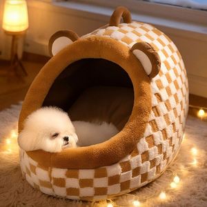 Luxurious Modern Eco-Friendly Polyester Fiber Pet <b>House</b> <b>Bed</b> Spacious Design Dogs Cats Small Animals-Anti-Slip Washable Warmth - Product Image 4