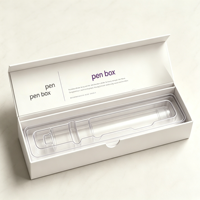 Boîte à stylos de luxe personnalisée avec doublure en plastique, fermeture magnétique jetable écologique, boîte rigide pour emballage de stylos cosmétiques