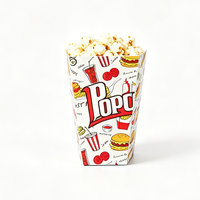Vente en gros de boîtes à popcorn de qualité supérieure, en papier alimentaire, avec revêtement PE, pour emporter