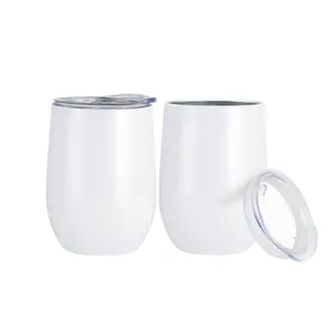 Koffie Cup Sublimatie Blanks Wijn Tumbler Mok Rvs Usa Vacuüm Geïsoleerde Straight Overzeese Magazijnen 6Oz/12Oz/16Oz