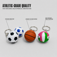 Porte-clés personnalisés mini ballons de sport 3D : basketball, football, volley-ball – Pendentifs pour sacs d'école, cadeaux de club, vente en gros