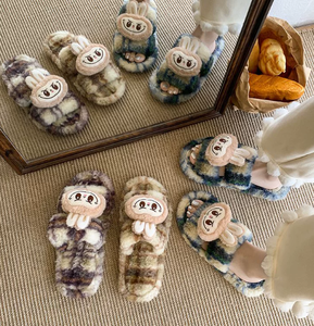 Nieuw product, populaire product, schattige pantoffels, pluche pantoffels, warmhoudend, op maat gemaakte schattige dierenpluche pantoffels - Product Image 4