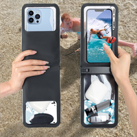 Étui de téléphone universel Sinatech double compartiment IPX8 en PVC et TPU, étanche, transparent, design sportif, pour iPhone