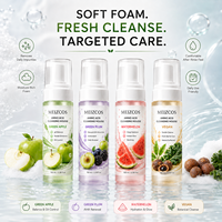 Mousse Nettoyante aux Acides Aminés Botaniques Fruités 100ml Pomme Prune Pastèque Savon Végétalien aux Baies AHA Hydratant Équilibrant le pH Contrôle du Sébum