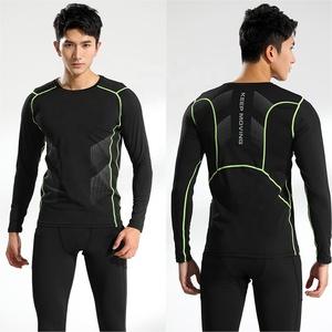 Compression course chemises hommes séchage rapide Fitness Gym sport T-shirts Football entraînement musculation course collants vêtements <span class=keywords><strong>233</strong></span> - Product Image 3