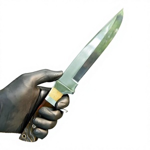 Couteau Bowie de chasse et de camping avec lame dentelée en cuir, pour usage extérieur et camping, couteaux Bowie personnalisables à vendre à bas prix - Product Image 2