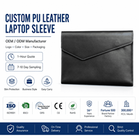 Étui pour ordinateur portable en cuir PU de luxe personnalisé, housse pour ordinateur portable, étanche, fine, pour iPad, housse de protection