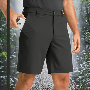 Pantalones Cortos Cargo para Hombre, Cintura Elástica Media, Multibolsillos, Ajuste Holgado, Verano, Negocios, Deportes al Aire Libre, Largura hasta la Rodilla, Estilo Golf, Teñido Liso - Product Image 3