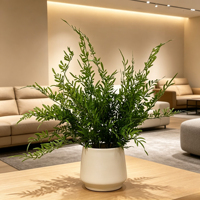 Plante de fougère artificielle, plante en pot à feuilles vertes artificielles, décoration moderne pour la maison, la villa, le salon, le bureau, simulation de fougère, ornement d'intérieur