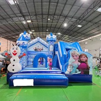 Châteaux gonflables commerciaux en gros, château gonflable en forme de bonhomme de neige 3D