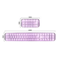Tapis de souris de jeu personnalisable en gel cristallin transparent résistant à l'eau avec repose-poignet, design patte de chat, feuille en PP pour la maison et le bureau