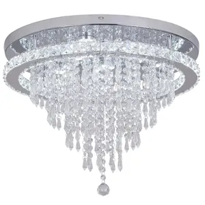发光二极管水晶吊灯现代风吸顶灯嵌入式吊灯，用于客厅、卧室、厨房、餐厅照明