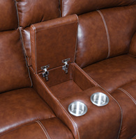 Professionelles Echtleder Elektrisch Verstellbares Relaxsofa-Set Dreisitzer Wohnzimmermöbel