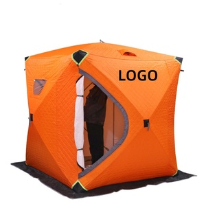Çok Kişilik Açık Hava Kış Balıkçılık Çadırı Kalın Pamuklu Sıcak Sauna, Kolay Taşınabilir Açılır Kapanır Tip, Kar Balıkçılığı İçin - Product Image 1
