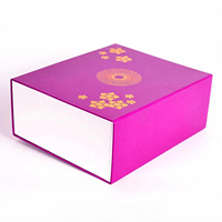 Boîte cadeau pliante magnétique de luxe personnalisée, logo en relief imprimé, boîte d'emballage en carton rigide pour chapeaux et bijoux haut de gamme